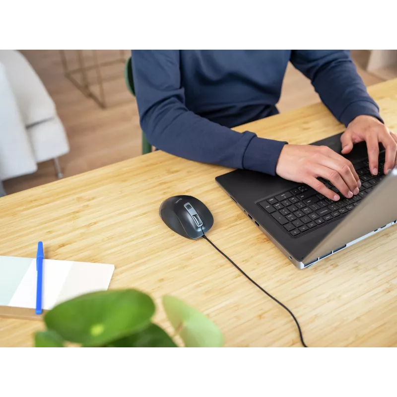 Trust Fyda Ratón con cable, para diestros, óptico, USB Type-A, 5000 dpi, negro