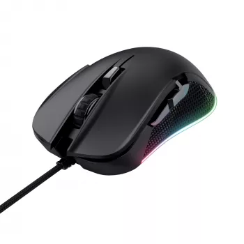 Trust GXT 922 YBAR Ratón gaming para diestros, USB Type-A, óptico, 7200 DPI