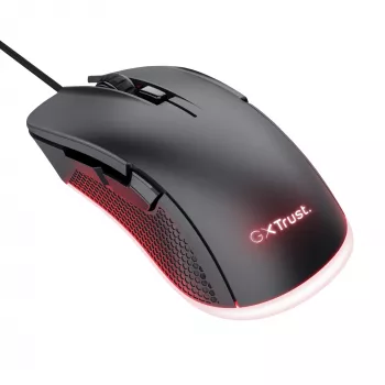 Trust GXT 922 YBAR Ratón gaming para diestros, USB Type-A, óptico, 7200 DPI