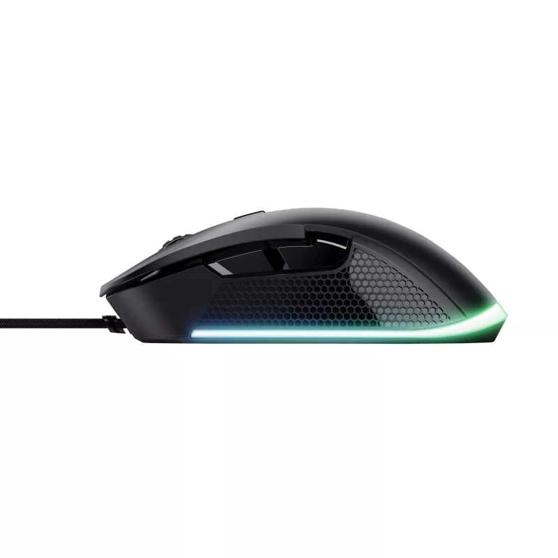 Trust GXT 922 YBAR Ratón gaming para diestros, USB Type-A, óptico, 7200 DPI