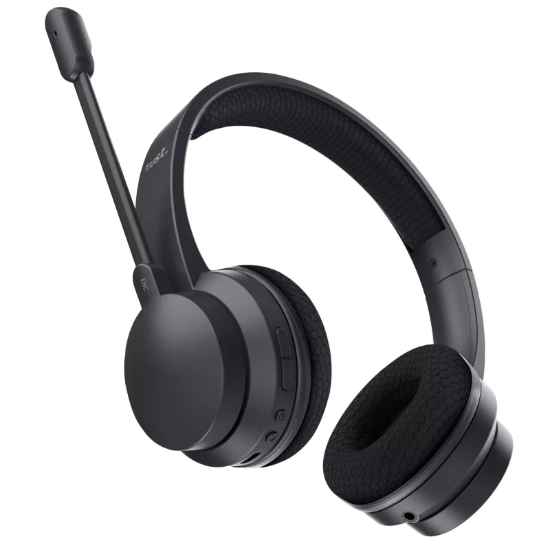 Trust Ayda Auricular con cable e inalámbrico Diadema Llamadas/Música USB-C Bluetooth Negro