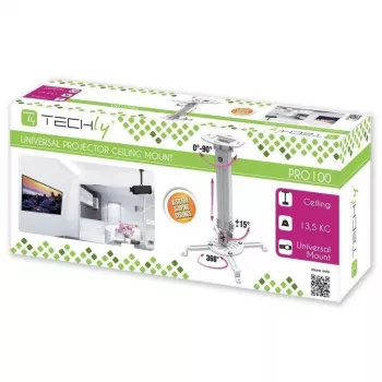 Techly Soporte de techo para proyector Extensión 380-580 mm Plata ICA-PM 18S