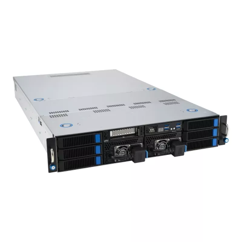 ASUS 90SF0251-M004X0 Barebone servidor Intel C741 Rack (2U) Negro, Acero