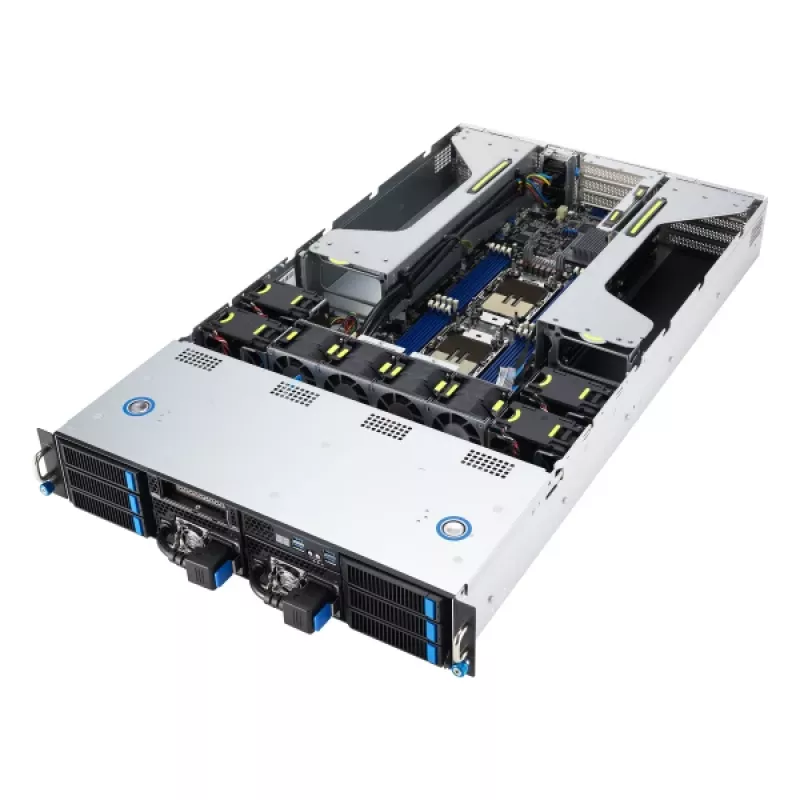 ASUS 90SF0251-M004X0 Barebone servidor Intel C741 Rack (2U) Negro, Acero