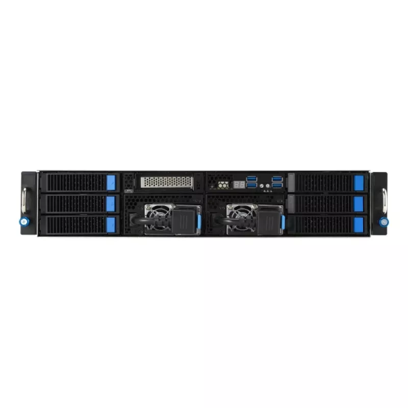 ASUS 90SF0251-M004X0 Barebone servidor Intel C741 Rack (2U) Negro, Acero