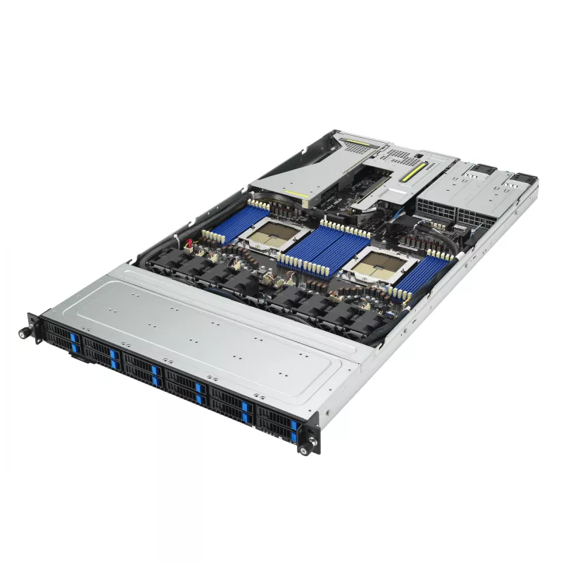 ASUS RS700A-E12-RS12U Socket SP5 Rack (1U) Negro, Acero