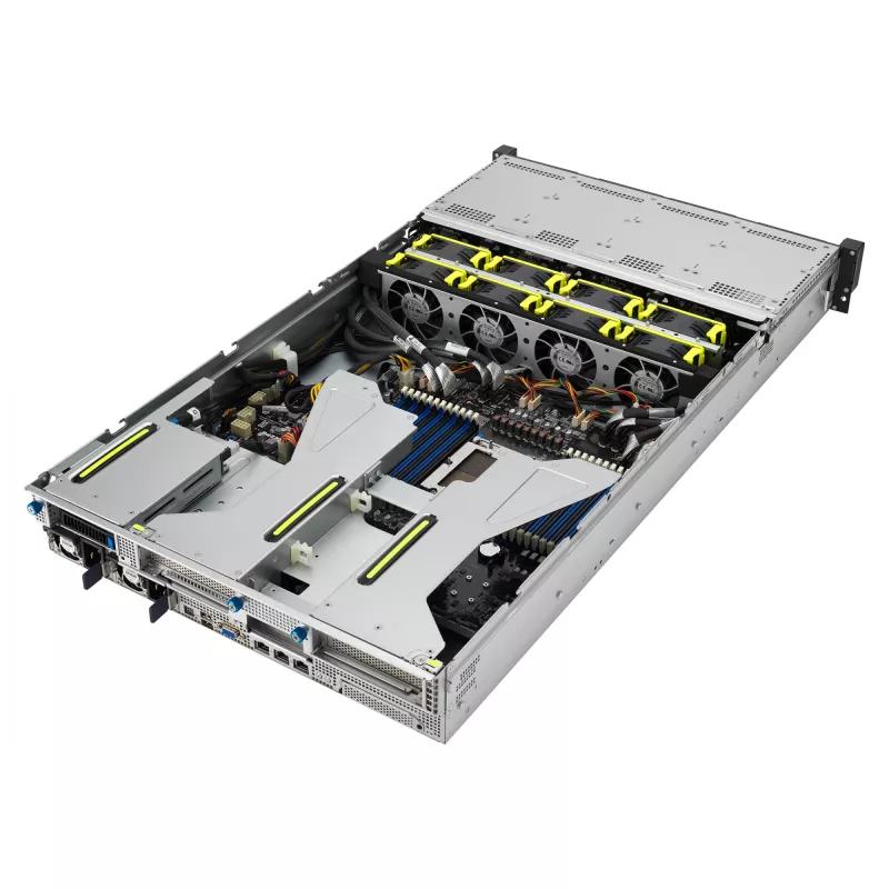 ASUS RS521A-E12-RS12U Socket SP5 Rack (2U) Negro, Plata