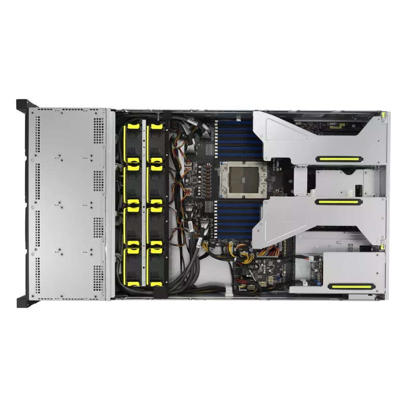 ASUS RS521A-E12-RS12U Socket SP5 Rack (2U) Negro, Plata