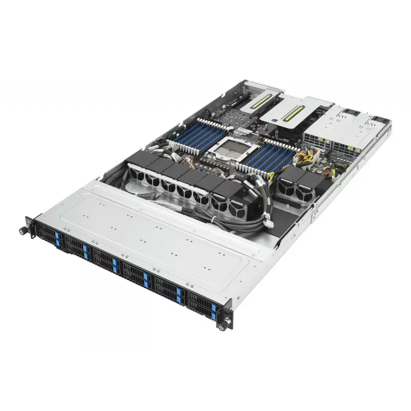 Servidor rack (1U) ASUS RS501A‑E12‑RS12U — LGA 6096, DDR5 hasta 3 TB, 24 DIMM, 1600W