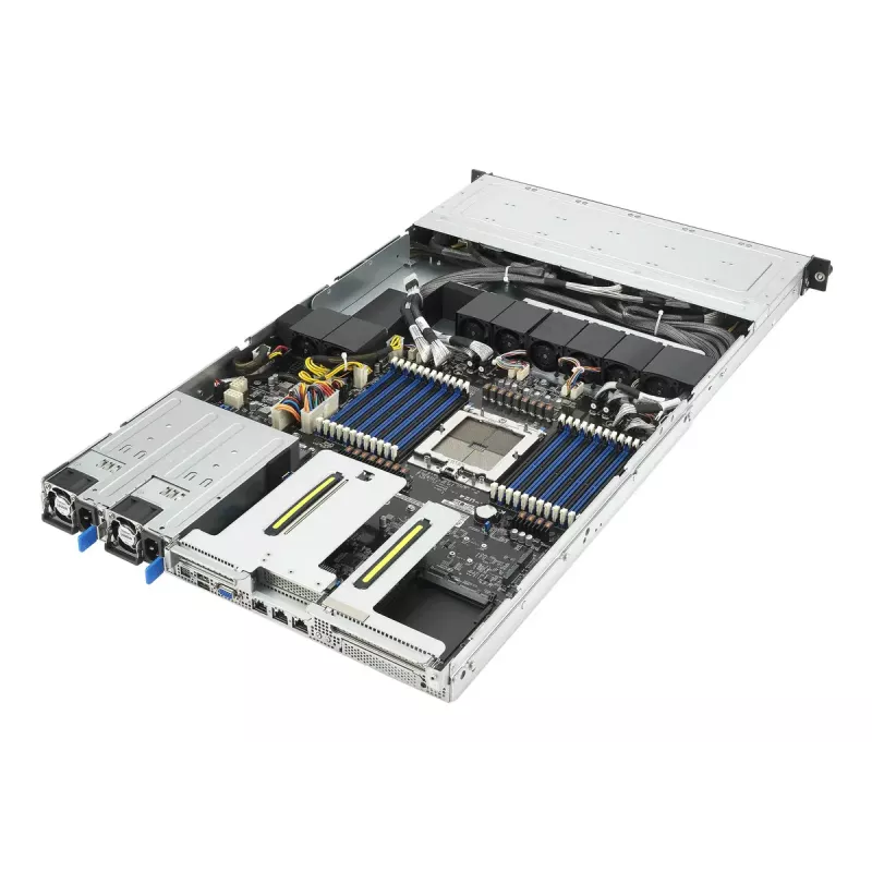 Servidor rack (1U) ASUS RS501A‑E12‑RS12U — LGA 6096, DDR5 hasta 3 TB, 24 DIMM, 1600W