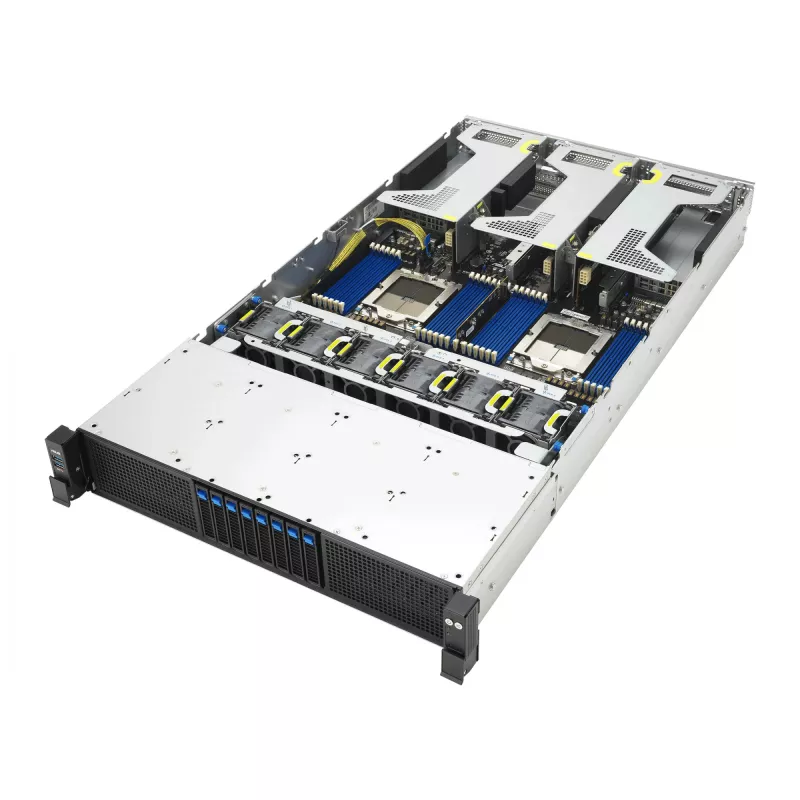 ASUS RS720A-E13-RS8G Socket SP5 Rack (2U) Negro, Plata