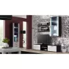 Set de estantes flotantes de pared Cama Meble SOHO 1250×200×200 mm, tablero de partículas, negro mate (dos estantes)