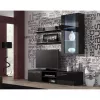 Set de estantes flotantes de pared Cama Meble SOHO 1250×200×200 mm, tablero de partículas, negro mate (dos estantes)