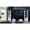 Set de estantes flotantes de pared Cama Meble SOHO 1250×200×200 mm, tablero de partículas, negro mate (dos estantes)
