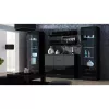 Set de estantes flotantes de pared Cama Meble SOHO 1250×200×200 mm, tablero de partículas, negro mate (dos estantes)