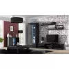 Set de estantes flotantes de pared Cama Meble SOHO 1250×200×200 mm, tablero de partículas, negro mate (dos estantes)
