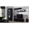Set de estantes flotantes de pared Cama Meble SOHO 1250×200×200 mm, tablero de partículas, negro mate (dos estantes)