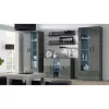 Set de estantes flotantes de pared Cama Meble SOHO, 2 estantes, 1250×200×200 mm, tablero de partículas, gris mate