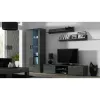 Set de estantes flotantes de pared Cama Meble SOHO, 2 estantes, 1250×200×200 mm, tablero de partículas, gris mate