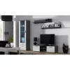 Set de estantes flotantes de pared Cama Meble SOHO, 2 estantes, 1250×200×200 mm, tablero de partículas, gris mate