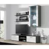 Set de estantes flotantes de pared Cama Meble SOHO, 2 estantes, 1250×200×200 mm, tablero de partículas, gris mate