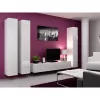 Armario de almacenamiento de pared cama meble VIGO 180 — 1800×400×300 mm, blanco/blanco brillo