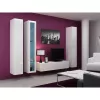 Armario de almacenamiento de pared cama meble VIGO 180 — 1800×400×300 mm, blanco/blanco brillo