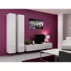 Armario de almacenamiento de pared cama meble VIGO 180 — 1800×400×300 mm, blanco/blanco brillo