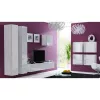 Armario de almacenamiento de pared cama meble VIGO 180 — 1800×400×300 mm, blanco/blanco brillo