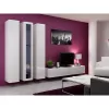 Armario de almacenamiento de pared cama meble VIGO 180 — 1800×400×300 mm, blanco/blanco brillo