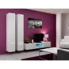 Armario de almacenamiento de pared cama meble VIGO 180 — 1800×400×300 mm, blanco/blanco brillo
