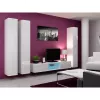 Armario de almacenamiento de pared cama meble VIGO 180 — 1800×400×300 mm, blanco/blanco brillo