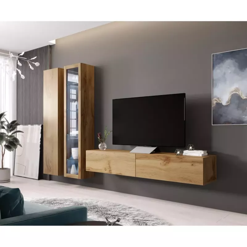 Armario de almacenamiento de pared Cama Meble VIGO 180, 1800×400×300 mm, roble Wotan