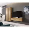 Armario de almacenamiento de pared Cama Meble VIGO 180, 1800×400×300 mm, roble Wotan