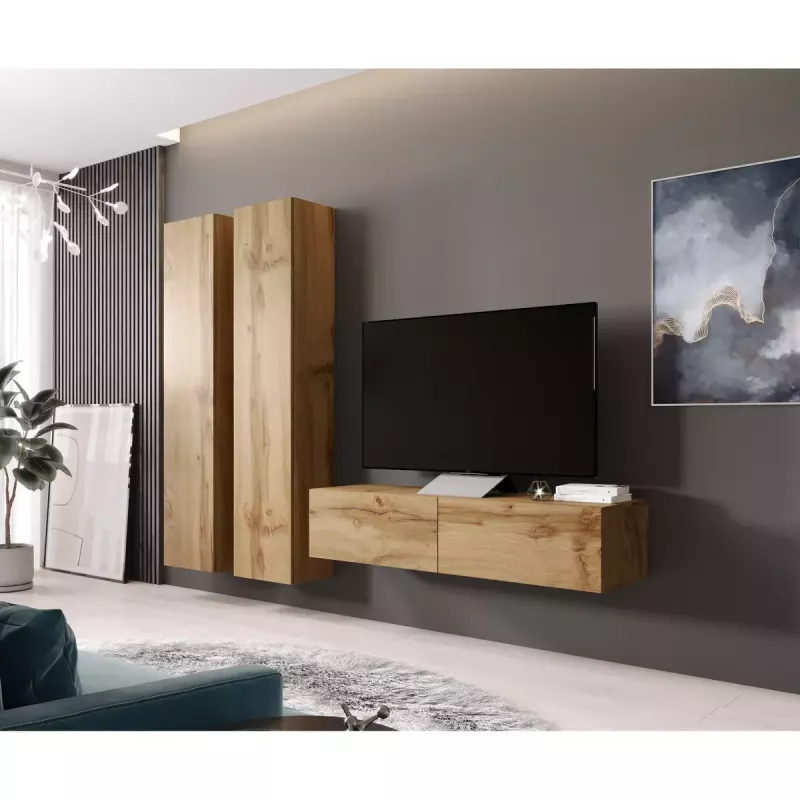Armario de almacenamiento de pared Cama Meble VIGO 180, 1800×400×300 mm, roble Wotan