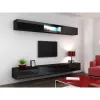 Armario de almacenamiento cama meble VIGO 90 — de pared, 900×350×320 mm, negro/negro brillo