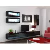 Armario de almacenamiento cama meble VIGO 90 — de pared, 900×350×320 mm, negro/negro brillo