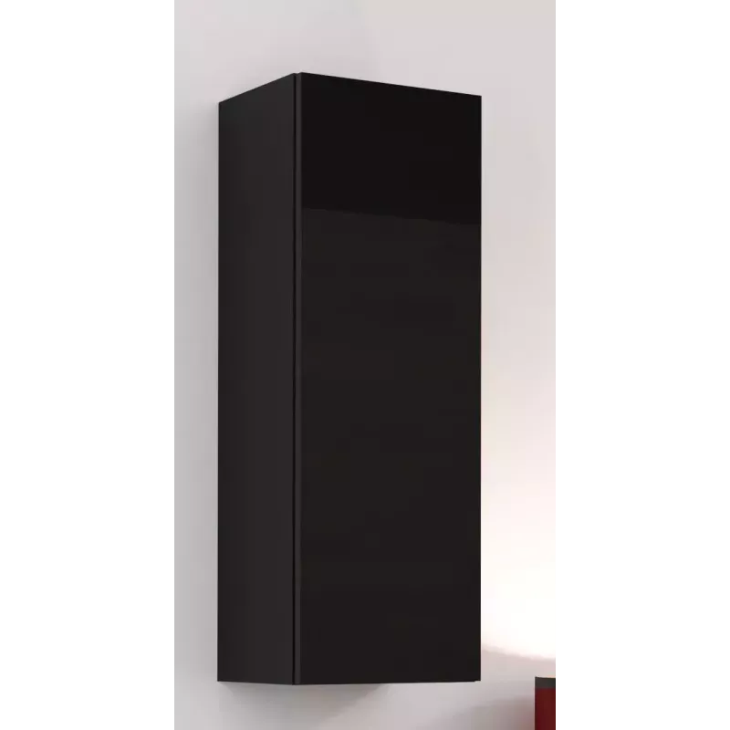 Armario de almacenamiento cama meble VIGO 90 — de pared, 900×350×320 mm, negro/negro brillo