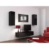 Armario de almacenamiento cama meble VIGO 90 — de pared, 900×350×320 mm, negro/negro brillo