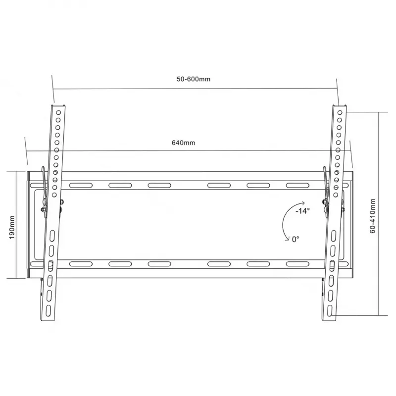 Soporte de pared para TV MACLEAN MC-605, soporte fijo inclinable, VESA 75x75–600x400, hasta 55 kg, para pantallas de 32–80 inch