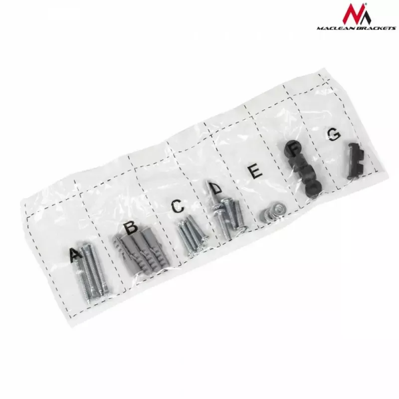 Soporte de pared para TV MACLEAN MC-605, soporte fijo inclinable, VESA 75x75–600x400, hasta 55 kg, para pantallas de 32–80 inch