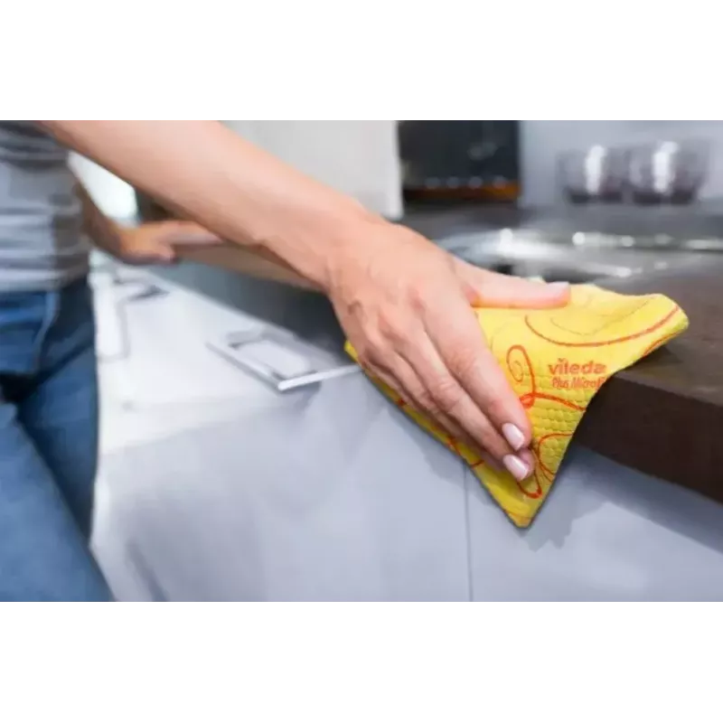 Paño de limpieza VILEDA Universal Cloth 144828, pack de 3 paños reutilizables, 340 x 340 mm, 50 % viscosa/30 % poliéster/20 % polipropileno