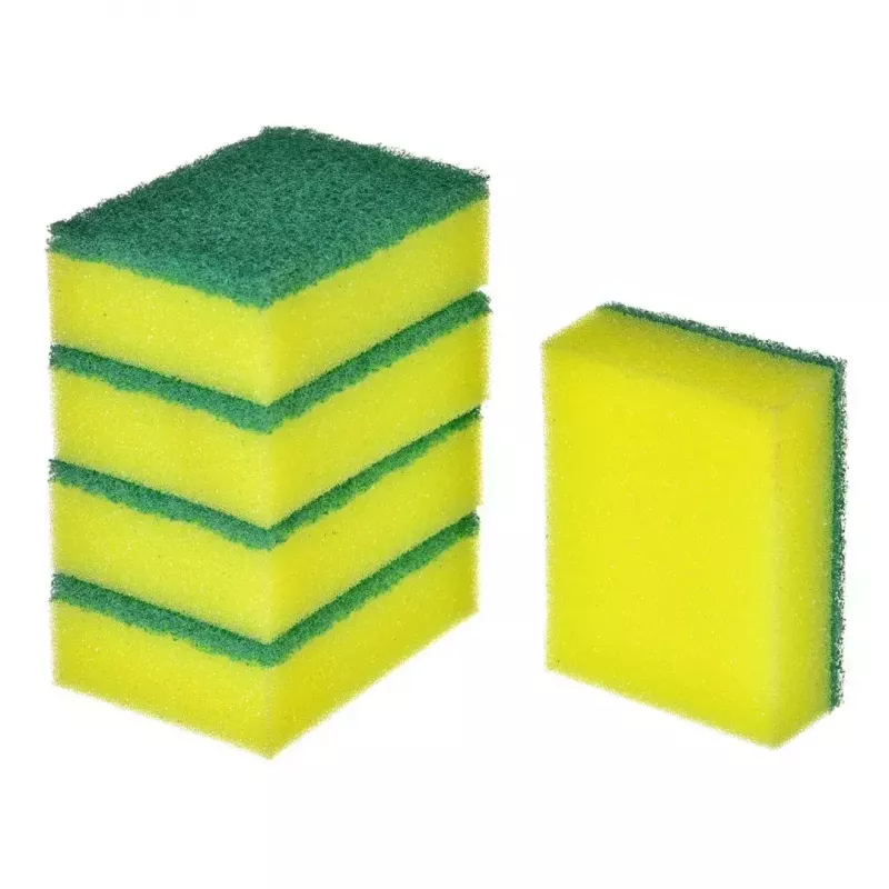 Estropajo VILEDA Tip-Top pack de 5, paños de fibra rectangulares 70×90×30 mm, amarillo