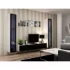 Soporte de TV cama meble VIGO 180 — 1800×400×300 mm, parte superior blanca, marco blanco, tablero de partículas