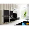 Soporte de TV cama meble VIGO 180 — 1800×400×300 mm, parte superior blanca, marco blanco, tablero de partículas