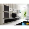 Soporte de TV cama meble VIGO 180 — 1800×400×300 mm, parte superior blanca, marco blanco, tablero de partículas
