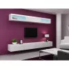 Soporte de TV Cama Meble VIGO 140, 1400×400×300 mm, parte superior blanco brillante, tablero de partículas, marco blanco