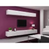 Soporte de TV Cama Meble VIGO 140, 1400×400×300 mm, parte superior blanco brillante, tablero de partículas, marco blanco