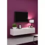 Soporte de TV Cama Meble VIGO 140, 1400×400×300 mm, parte superior blanco brillante, tablero de partículas, marco blanco