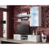 Cama Meble SOHO 180 mueble de TV, blanco / blanco brillante